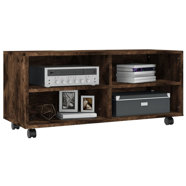 TV-Schrank Räuchereiche 90 cm mit Rollen