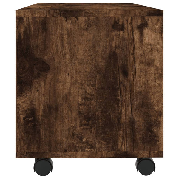 TV-Schrank Räuchereiche 90 cm mit Rollen