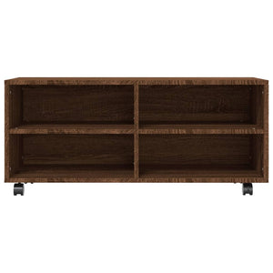 TV-Schrank Braun Eiche mit Rollen 90x35x35 cm