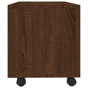 TV-Schrank Braun Eiche mit Rollen 90x35x35 cm