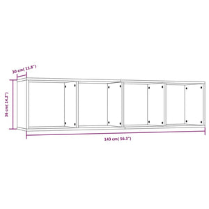 Bücherschrank Räuchereiche 143cm