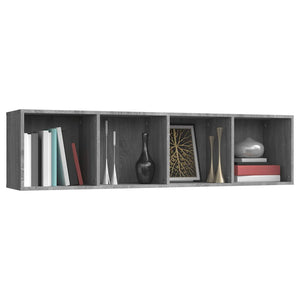 Bücherschrank TV-Schrank Grau Sonoma