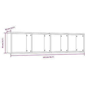 Eichen Bücherregal/TV-Schrank 143cm