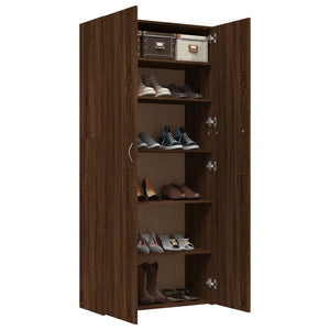 Schuhschrank Braun Eichenoptik, 180 cm hoch