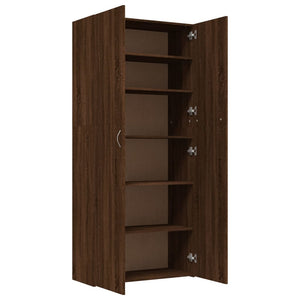 Schuhschrank Braun Eichenoptik, 180 cm hoch