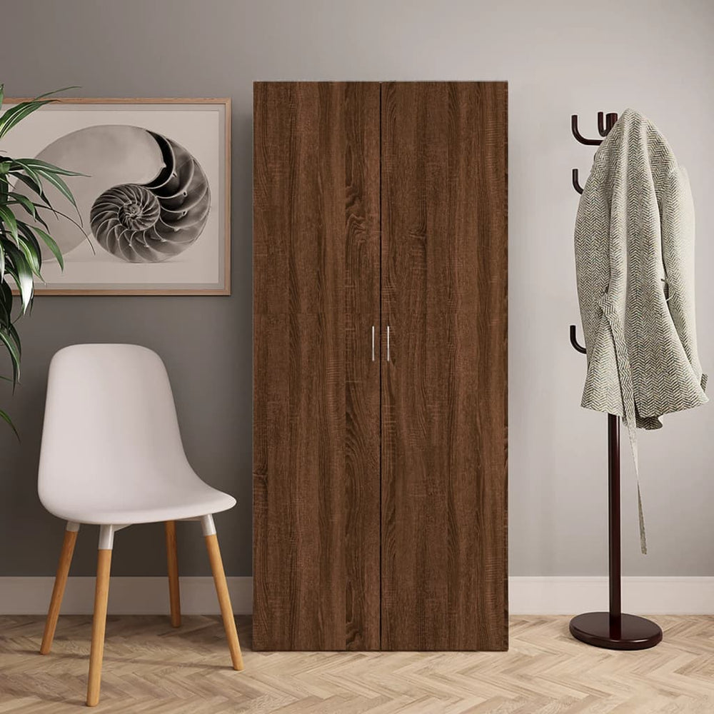 Schuhschrank Braun Eichenoptik, 180 cm hoch