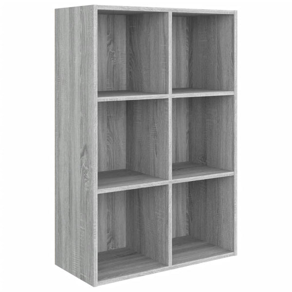 Bücherregal Sideboard Grau Sonoma 66x30x98 cm