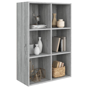 Bücherregal Sideboard Grau Sonoma 66x30x98 cm