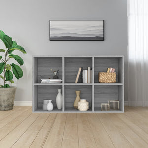 Bücherregal Sideboard Grau Sonoma 66x30x98 cm