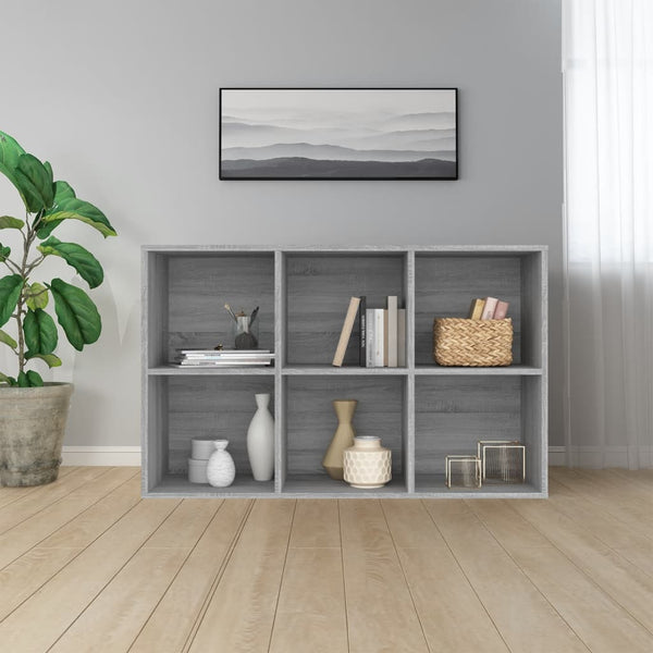 Bücherregal Sideboard Grau Sonoma 66x30x98 cm
