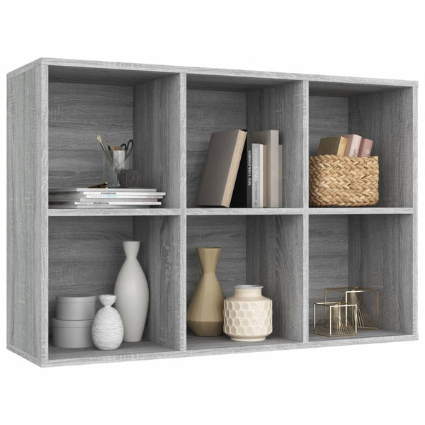 Bücherregal Sideboard Grau Sonoma 66x30x98 cm