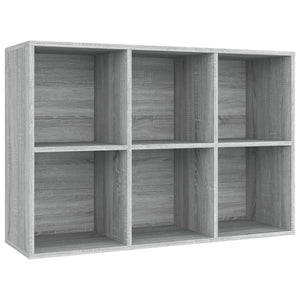 Bücherregal Sideboard Grau Sonoma 66x30x98 cm