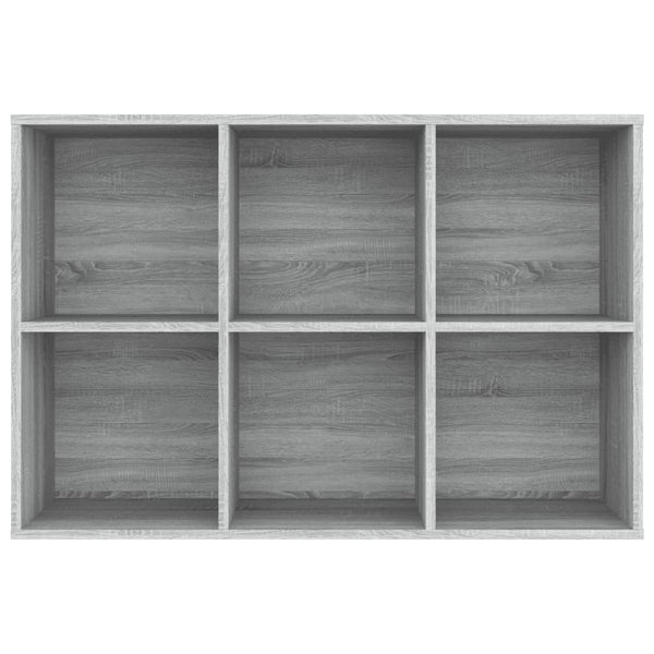 Bücherregal Sideboard Grau Sonoma 66x30x98 cm