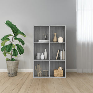 Bücherregal Sideboard Grau Sonoma 66x30x98 cm