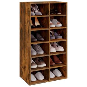 Schuhregal Räuchereiche Holzwerkstoff
