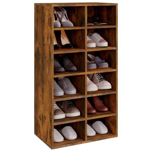 Schuhregal Räuchereiche Holzwerkstoff