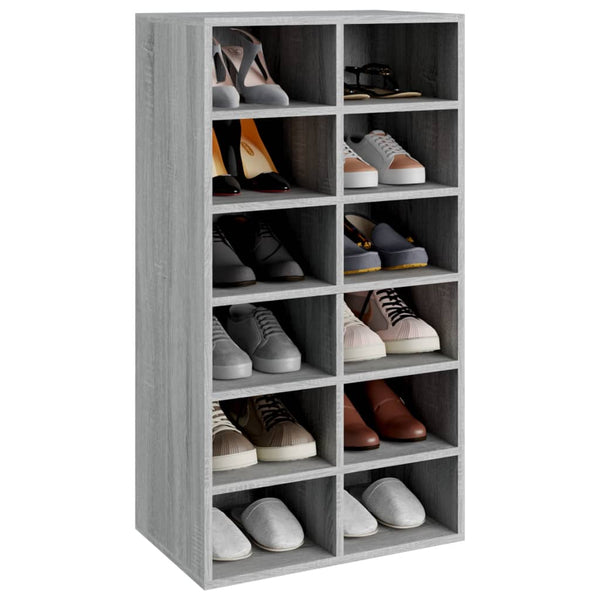 Schuhregal Grau Sonoma Holzwerkstoff