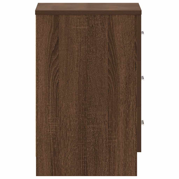 Nachttische 2er Set Braun Eichenoptik