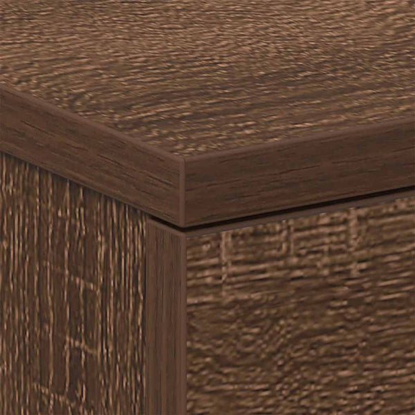 Nachttische 2er Set Braun Eichenoptik