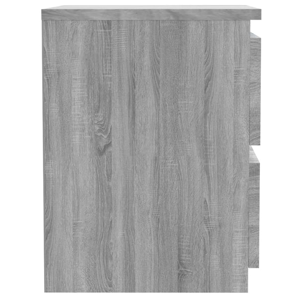 Nachttische 2er Set Grau Sonoma 30x30x40cm