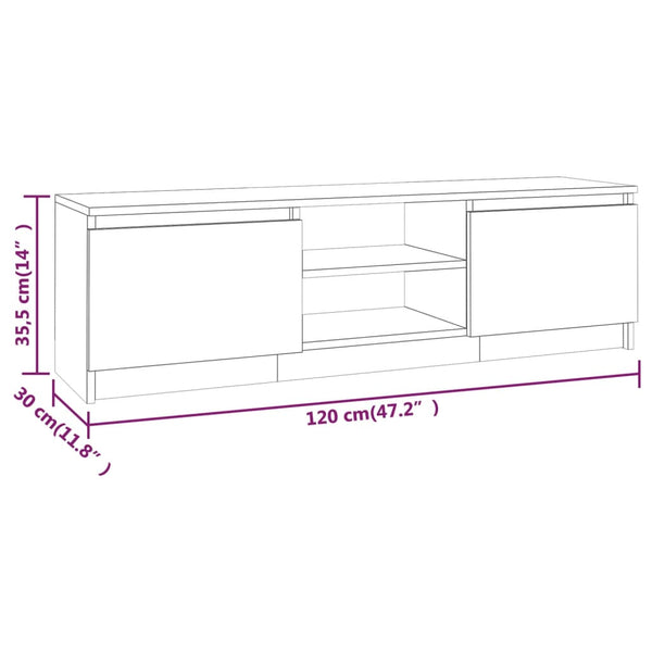 TV-Schrank Räuchereiche 120 cm