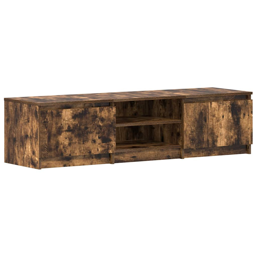 vidaXL TV Cabinet Smoked Oak 140x40x35.5 cm Engineered Wood