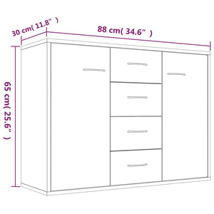 Sideboard Räuchereiche 88x30x65 cm