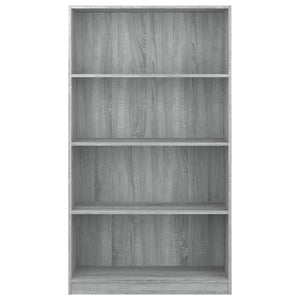 vidaXL Bibliothèque 4 étagères gris Sonoma 80x24x142 cm Bois d'ingénierie
