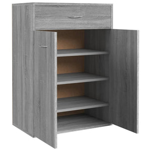 Schuhschrank Grau Sonoma 60x35x84 cm