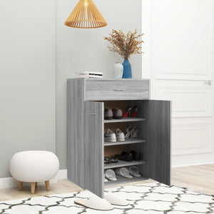Schuhschrank Grau Sonoma 60x35x84 cm