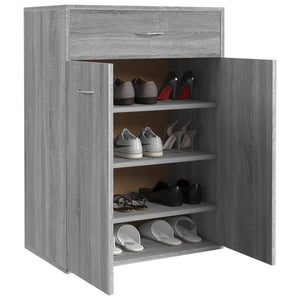 Schuhschrank Grau Sonoma 60x35x84 cm