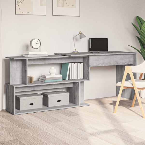 Eckschreibtisch Grau Sonoma 200 cm