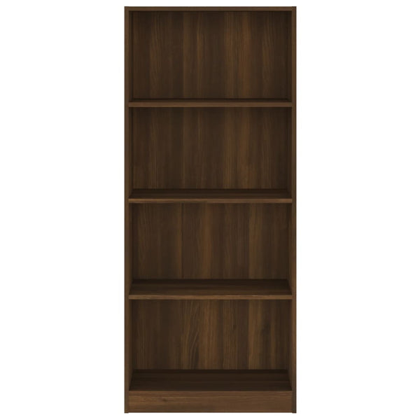 Bücherregal Braun Eichen-Optik, 4 Fächer