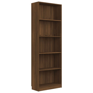 Bücherregal Braun Eichen-Optik 60x24x175