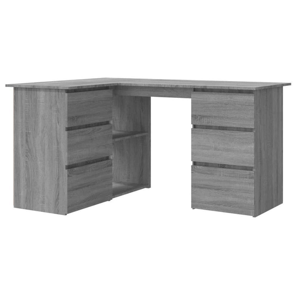 Eckschreibtisch Grau Sonoma 145x100 cm