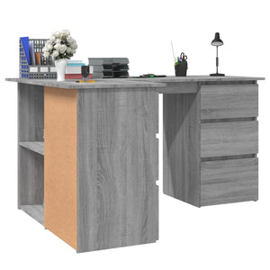 Eckschreibtisch Grau Sonoma 145x100 cm