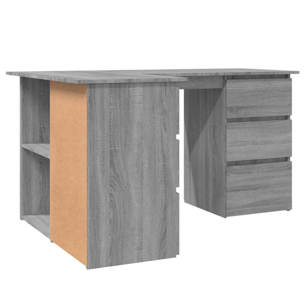 Eckschreibtisch Grau Sonoma 145x100 cm