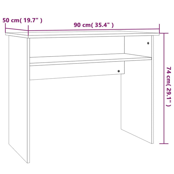 Schreibtisch Räuchereiche 90x50 cm