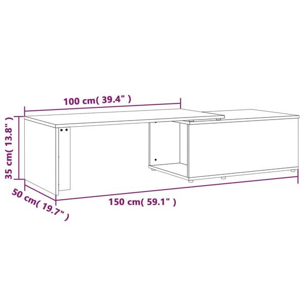 Couchtisch Räuchereiche 150 cm