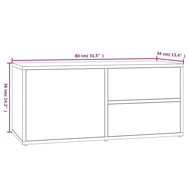 TV-Schrank Räuchereiche 80 cm