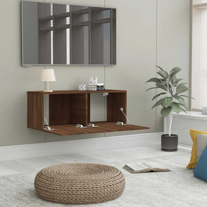 TV-Schrank Braun Eichenoptik, 80 cm