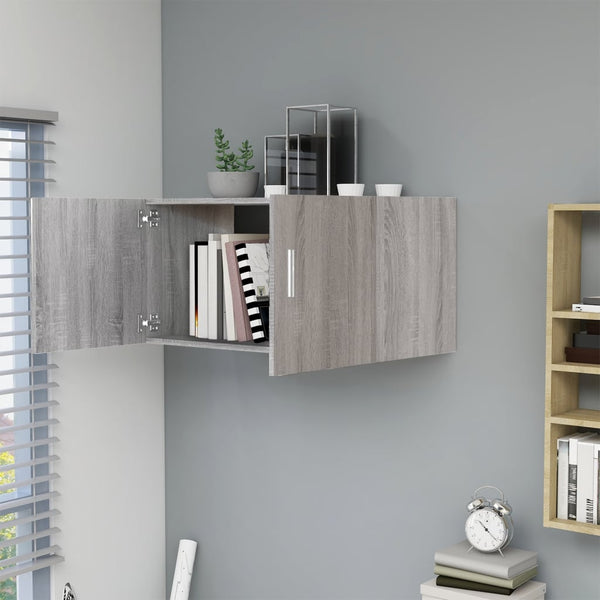 Grauer Wandschrank Sonoma 80 cm