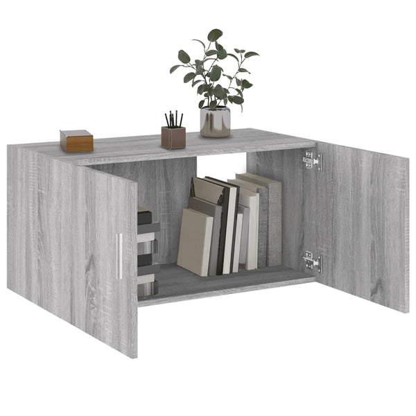 Grauer Wandschrank Sonoma 80 cm