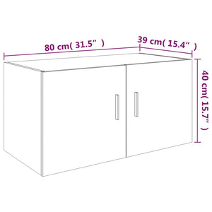Grauer Wandschrank Sonoma 80 cm