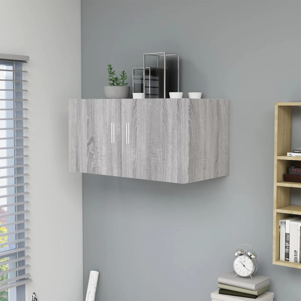 Grauer Wandschrank Sonoma 80 cm