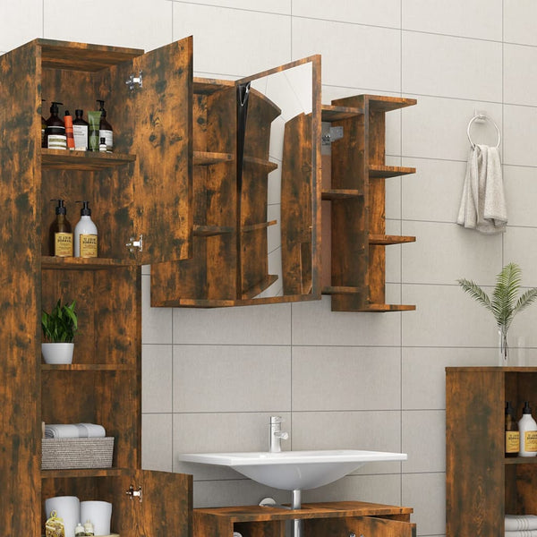 Bad Spiegelschrank Räuchereiche 80 cm