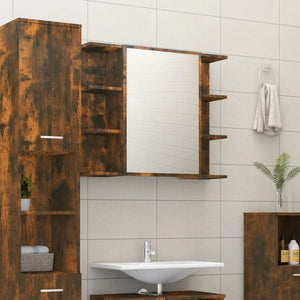 Bad Spiegelschrank Räuchereiche 80 cm