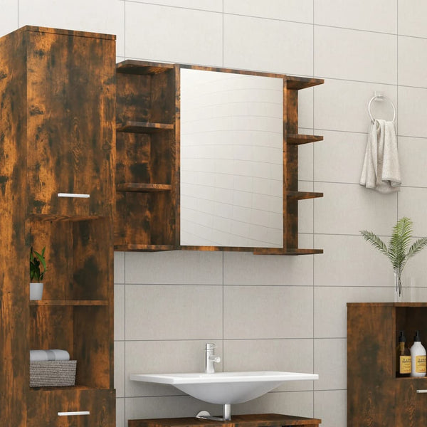 Bad Spiegelschrank Räuchereiche 80 cm