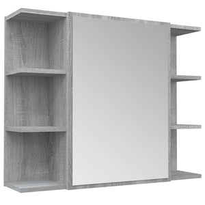 Bad Spiegelschrank Grau Sonoma 80 cm
