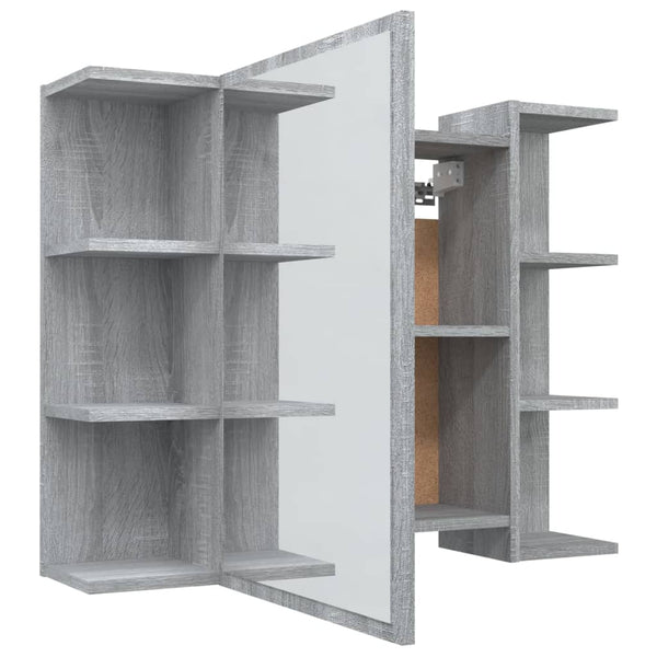 Bad Spiegelschrank Grau Sonoma 80 cm